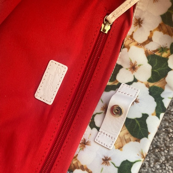 Dooney & Bourke Large Leisure Shopper Pink Floral Tote w/White Braided Handles - Picture 8 of 15